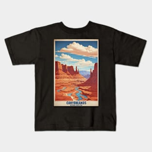 Canyonlands National Park Texas USA Travel Tourism Retro Vintage Kids T-Shirt